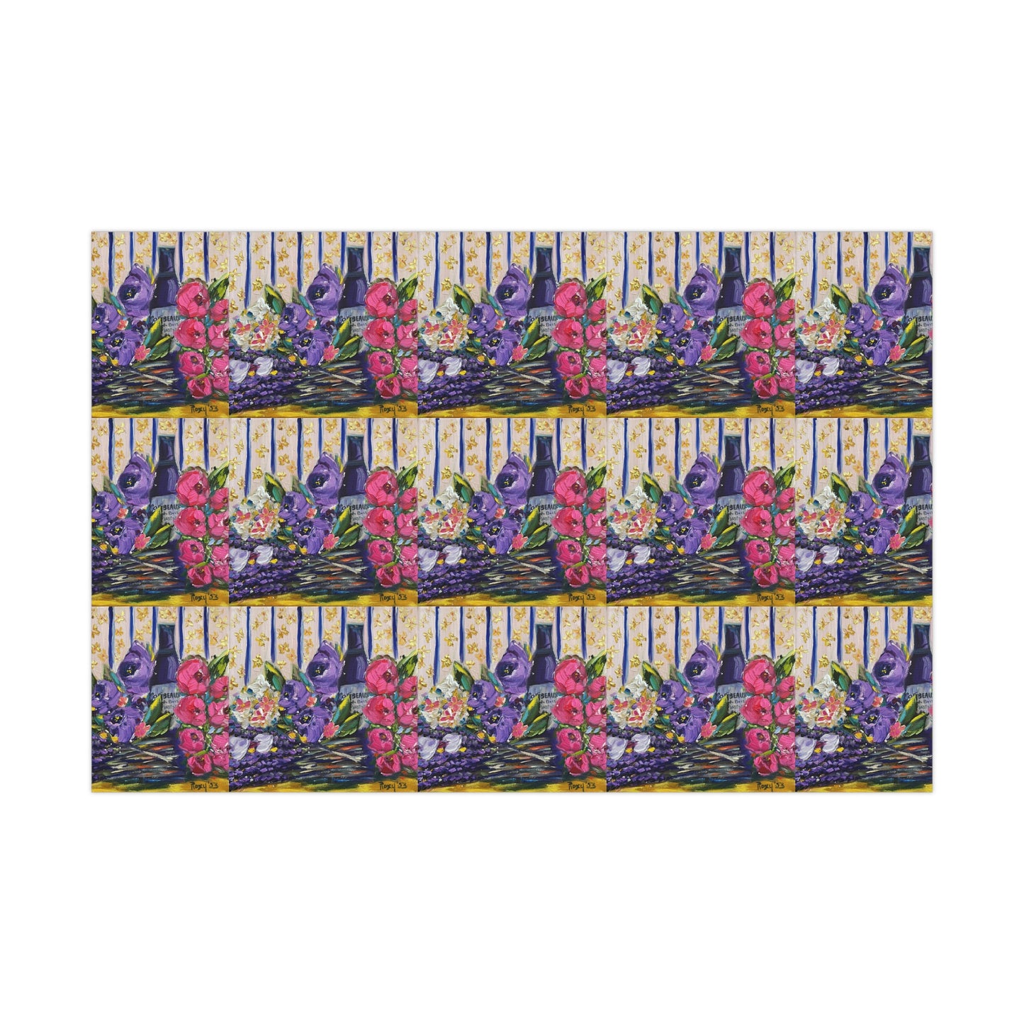 Wine and Lavender Gift Wrapping Paper