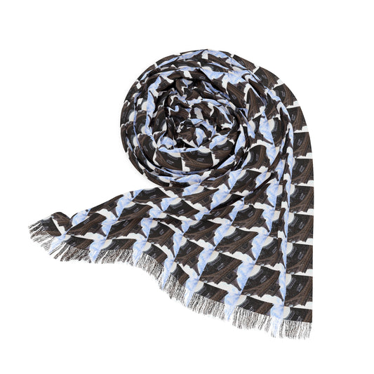 Colorful Scarf — Artistic Lightweight Neck Wrap- Eiffel Tower Unique Photo by Roxy Rich