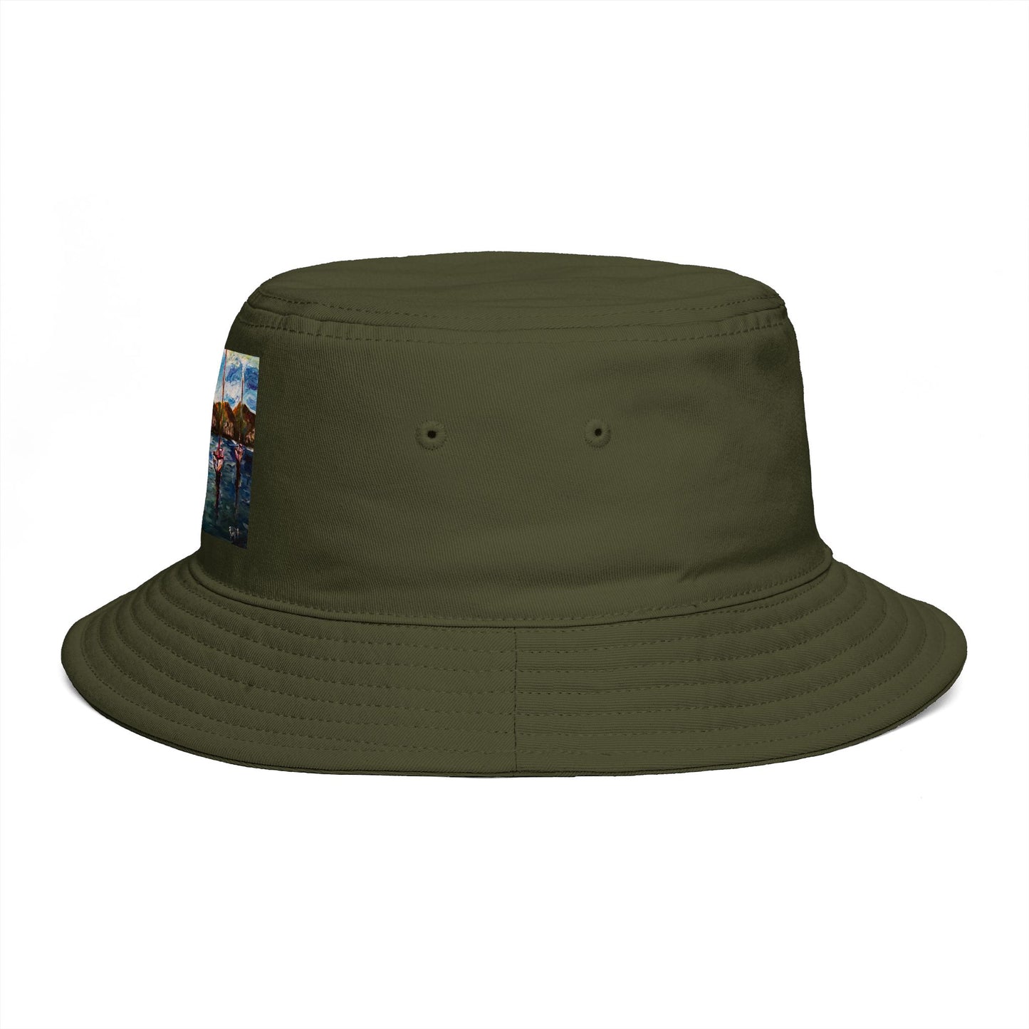 Roxy Rich Fine Art  Portofino Harbor - Bucket Hat — Stylish Durable Travel Hat