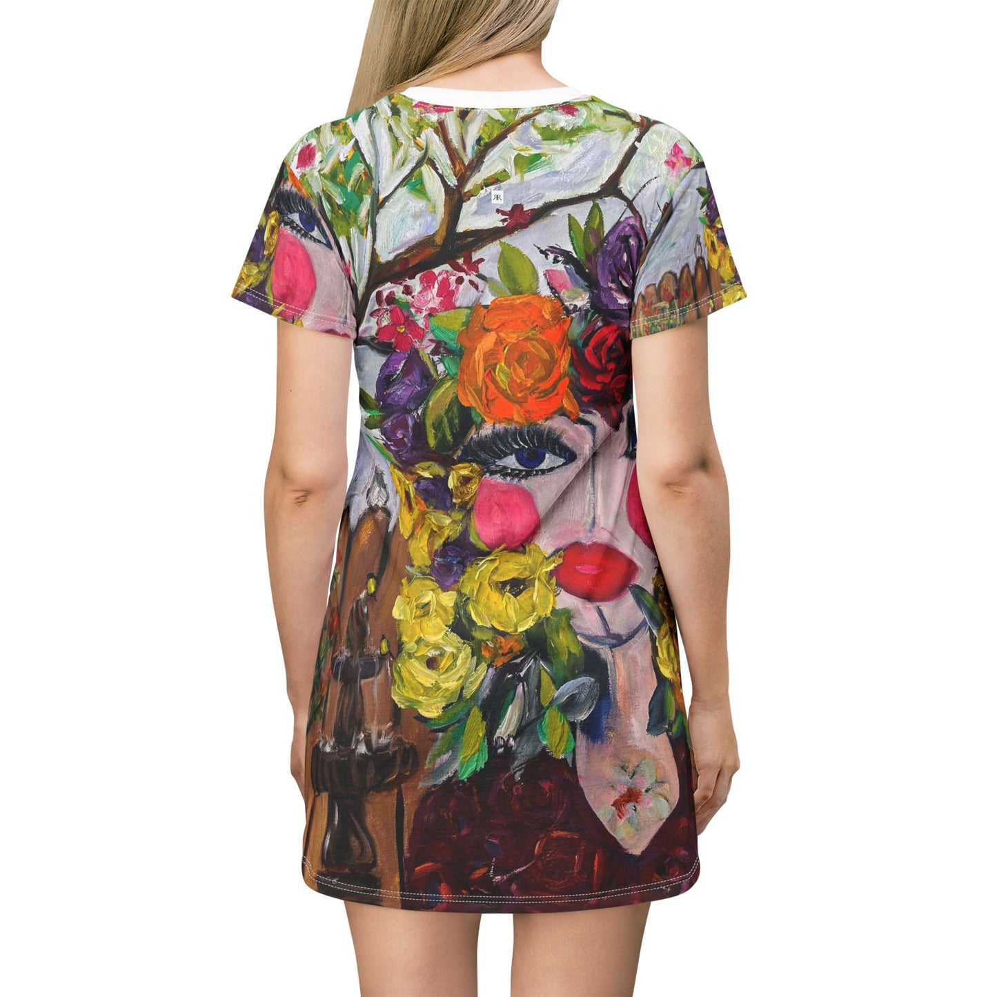 T-Shirt Dress (AOP)-Garden Goddess