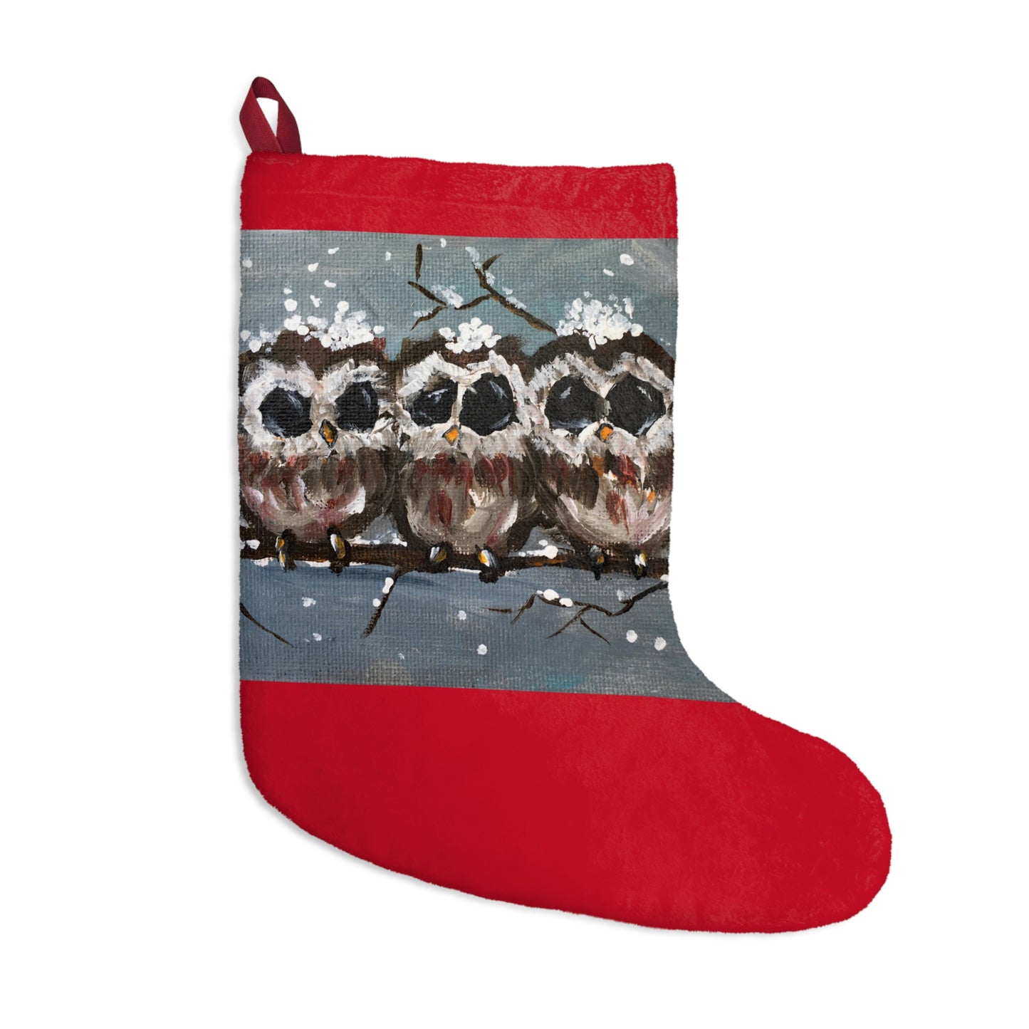 Adorable Snowy Owl Chicks Christmas Stocking