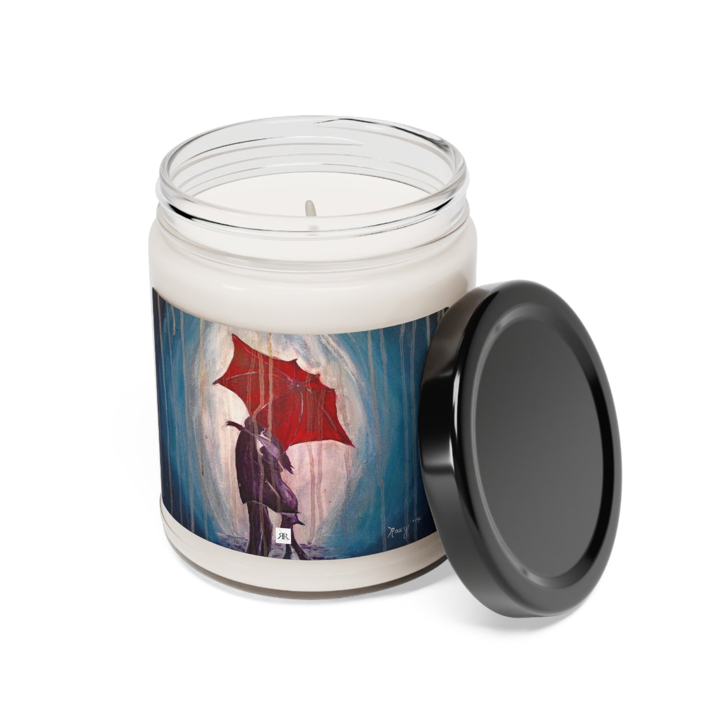 Kissing in the Rain Romantic Couple (Choose from 5 Scents-50 hour burn time) Scented Soy Candle, 9oz