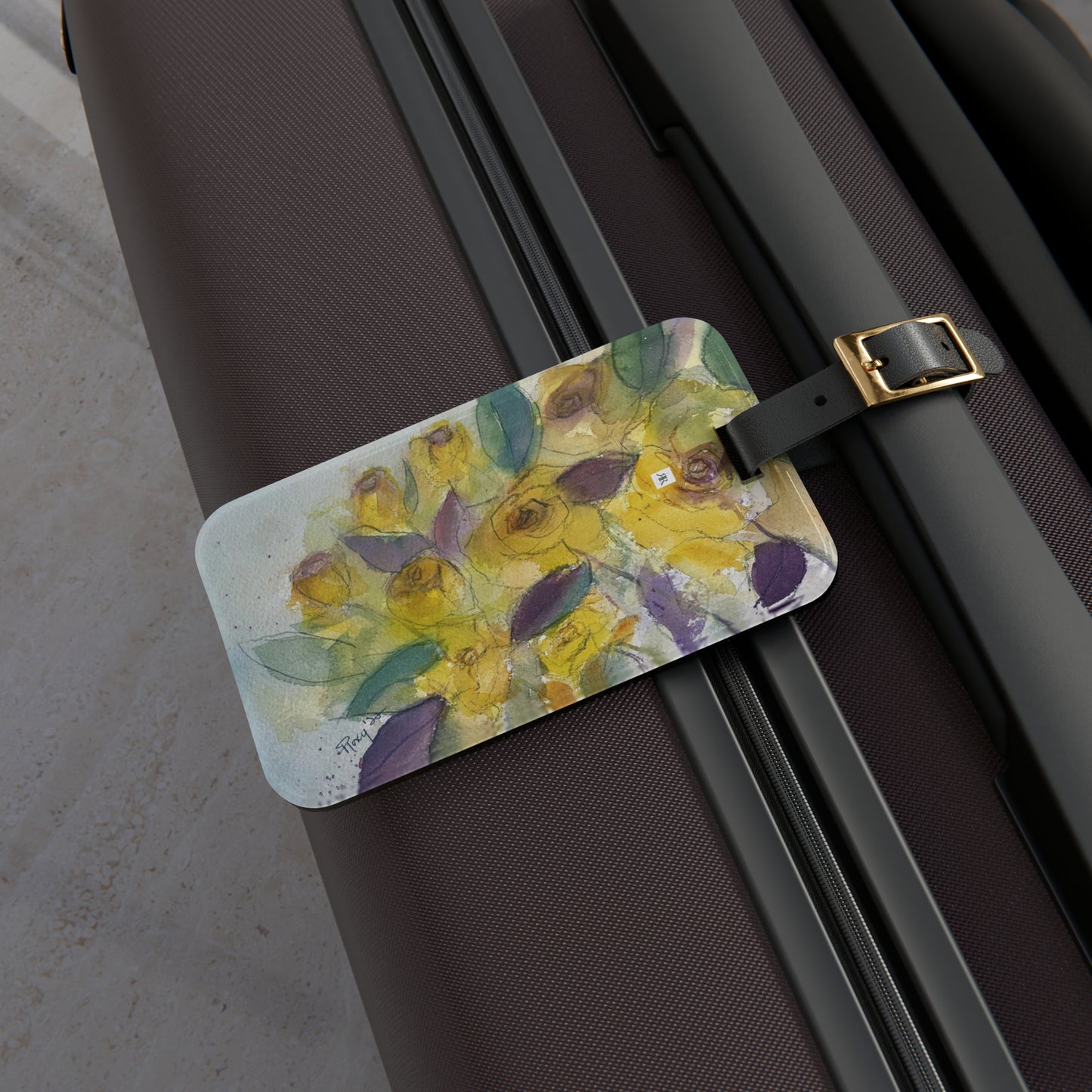 Yellow Roses Luggage Tag