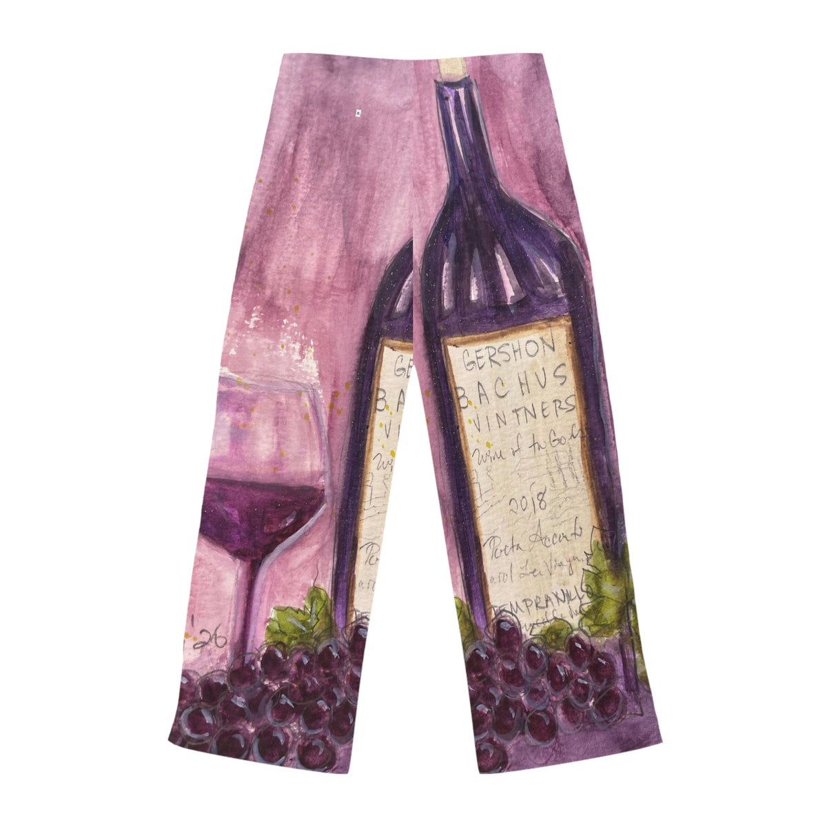 Pajama Pants - GBV Porta Accanto Tempranillo- Wine- Women's Pajama/Lounge Pants