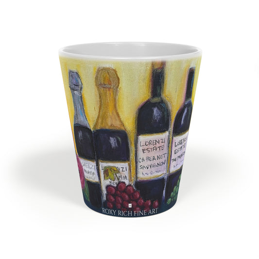 Lorenzi estate Wine and Roses Latte Mug, 12oz