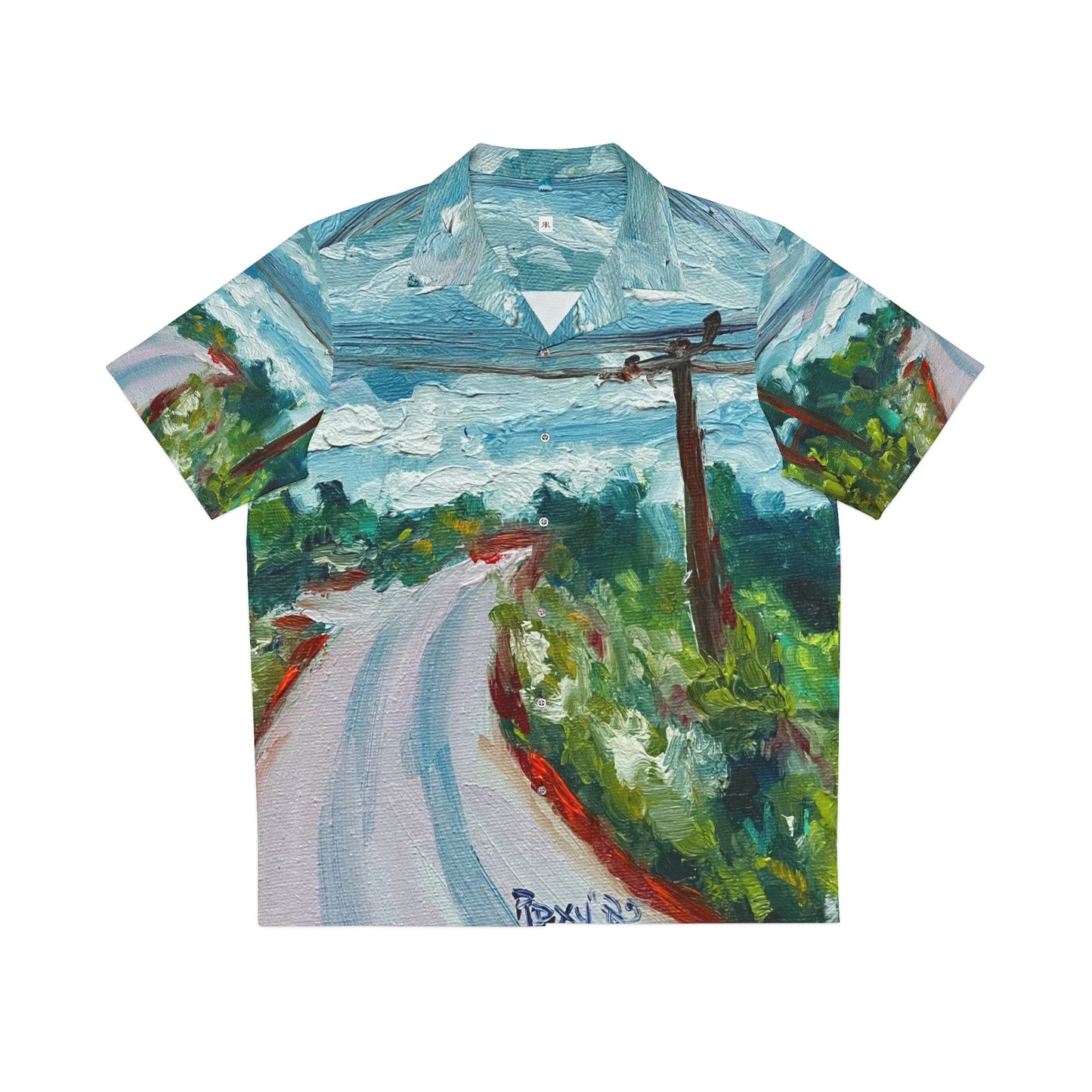 Men's Hawaiian Shirt- Road to Tranquility-Cotswolds