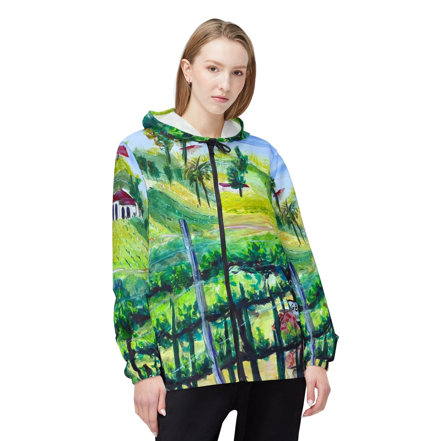 Lightweight Windbreaker Jacket — Grenache Vines at Gershon Bachus Vintners
