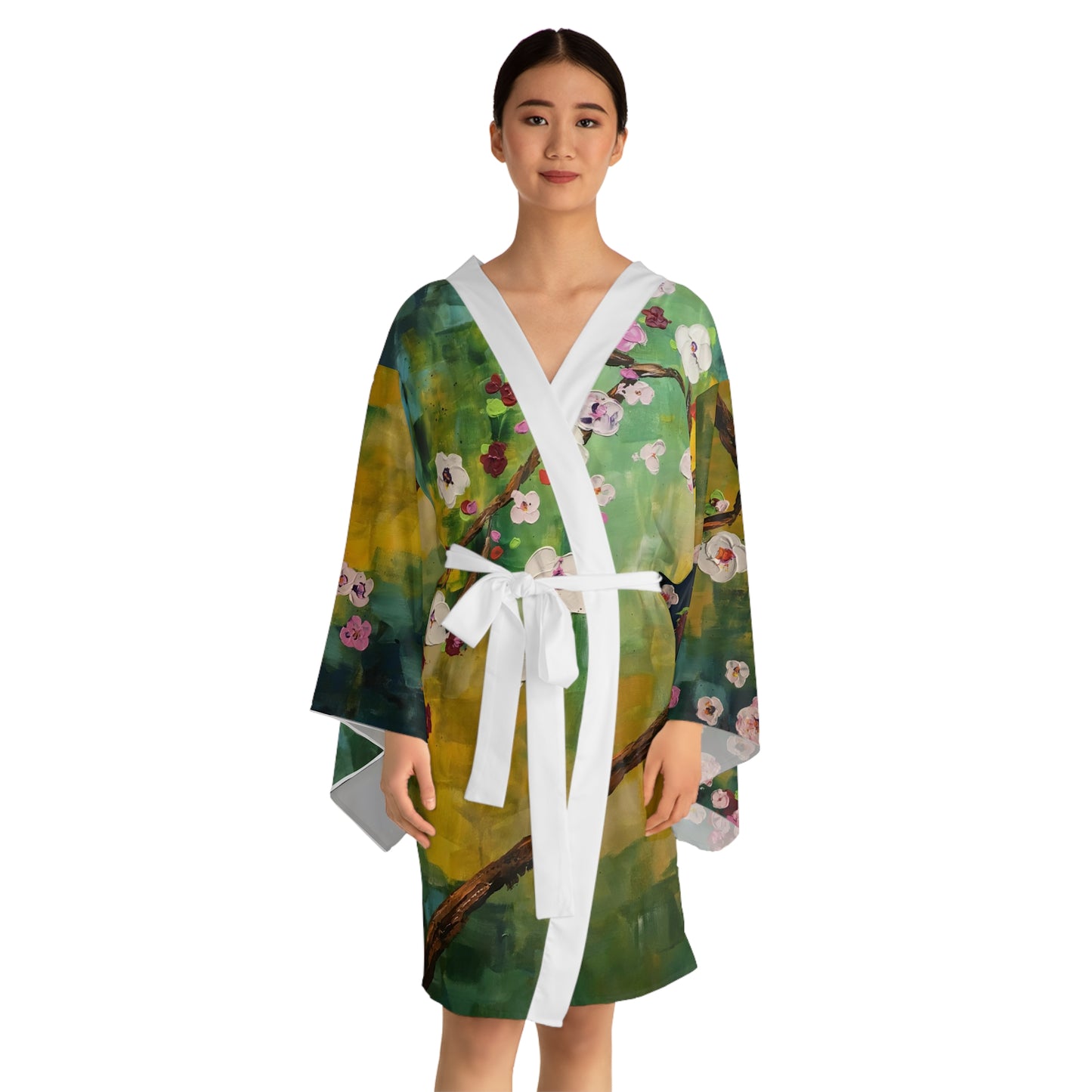 Kimono Robe - Abstract Cherry Blossoms