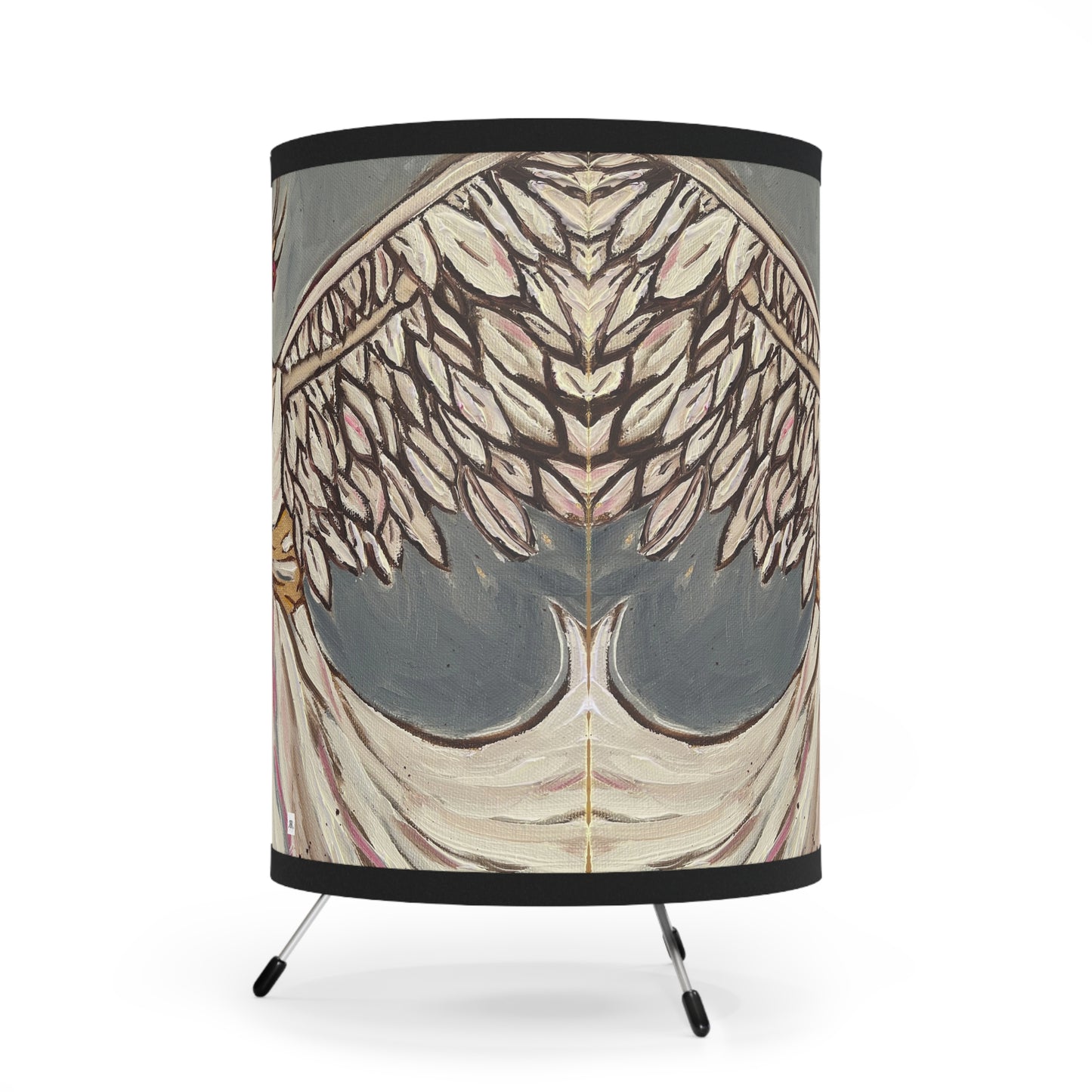 Angel Rising Pattern Tripod Lamp