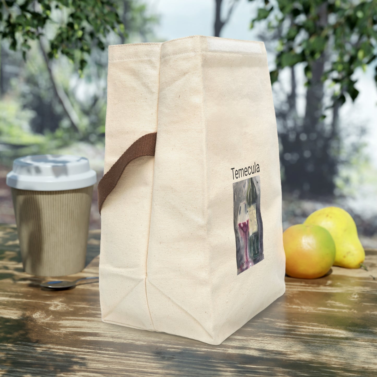 Temecula Souvenir Canvas Lunch Bag With Strap