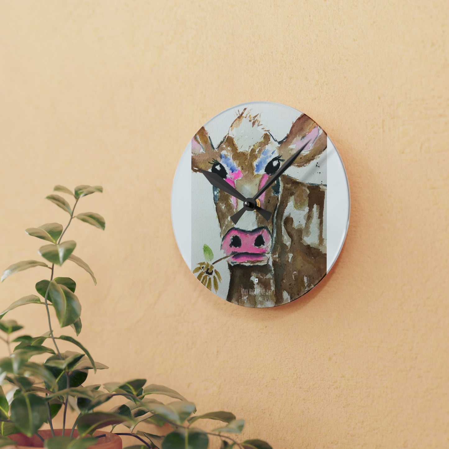 Betty Cow Acrylic Wall Clock