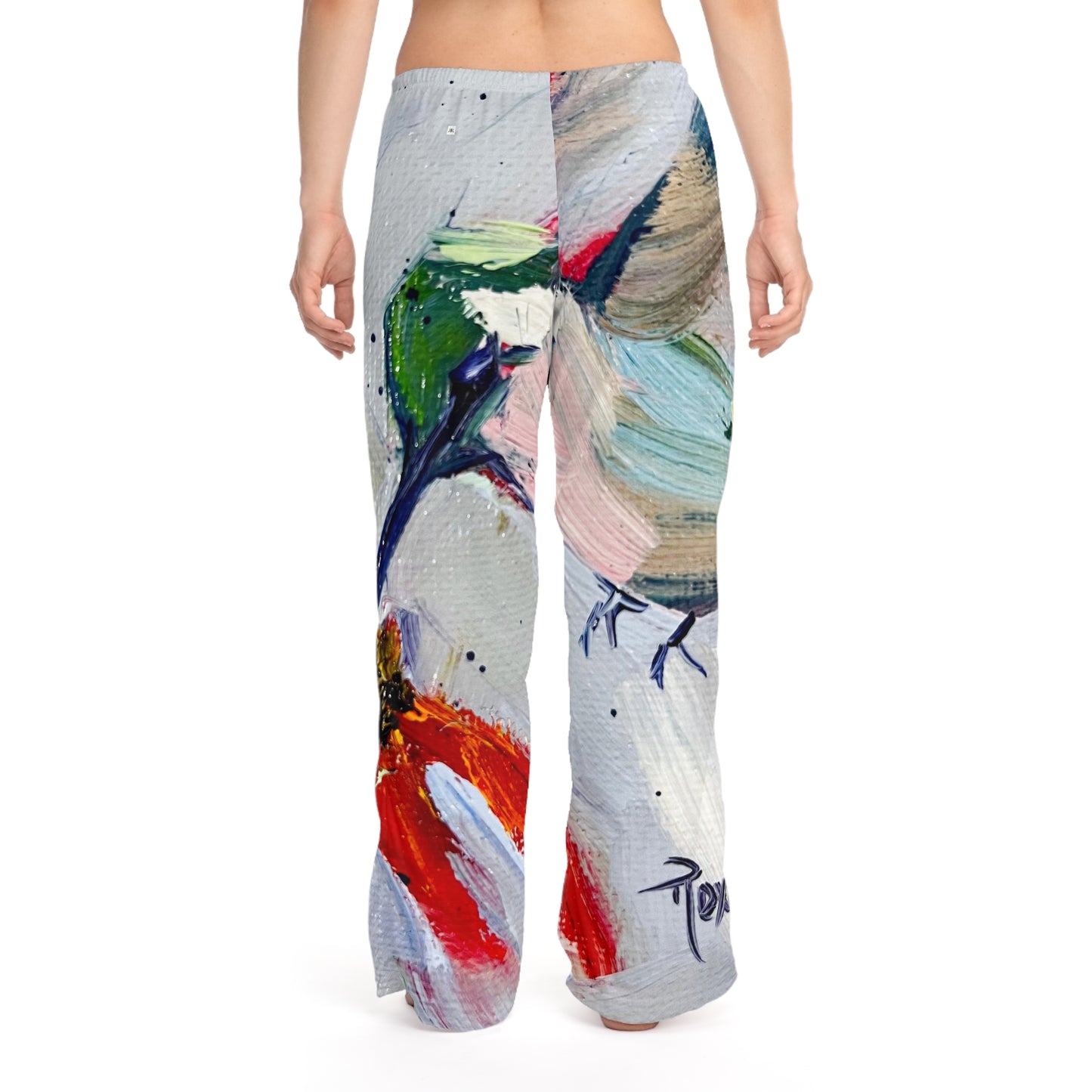 Pajama Pants - Hummingbird at a Coneflower- Women's Pajama Pants