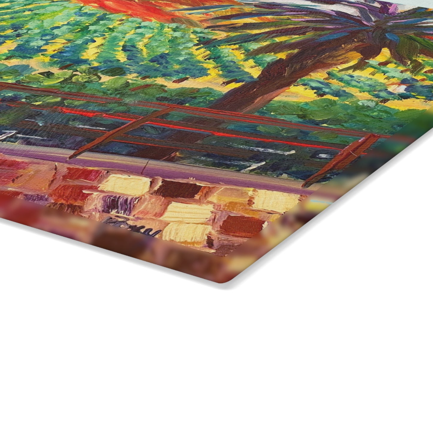 Vineyard View Chapin Winery Glass Cutting Board