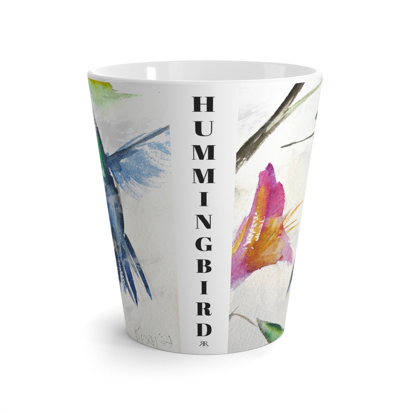 Mug - Floaty Blue Hummingbird-Made in and Ships from USA