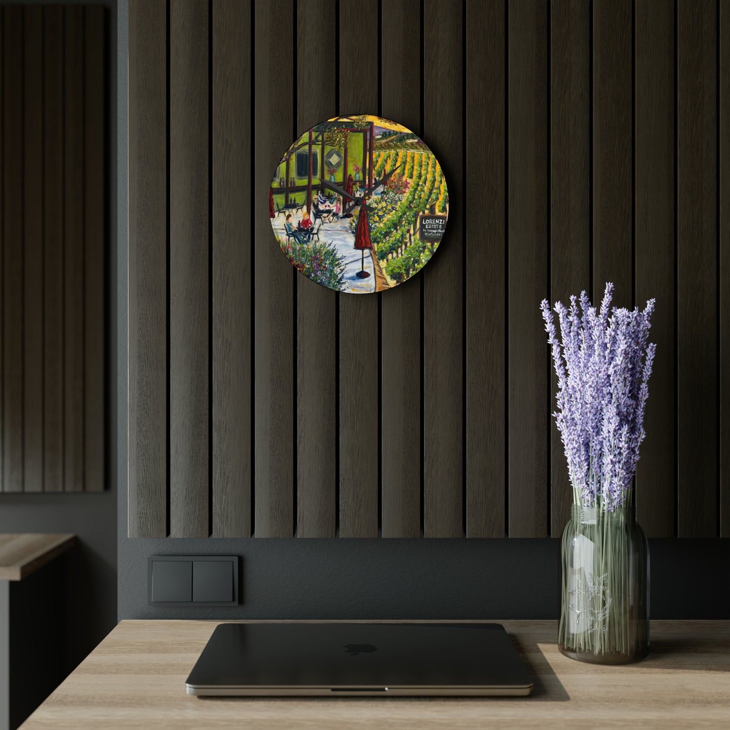 Lorenzi Estate Terrace Acrylic Wall Clock