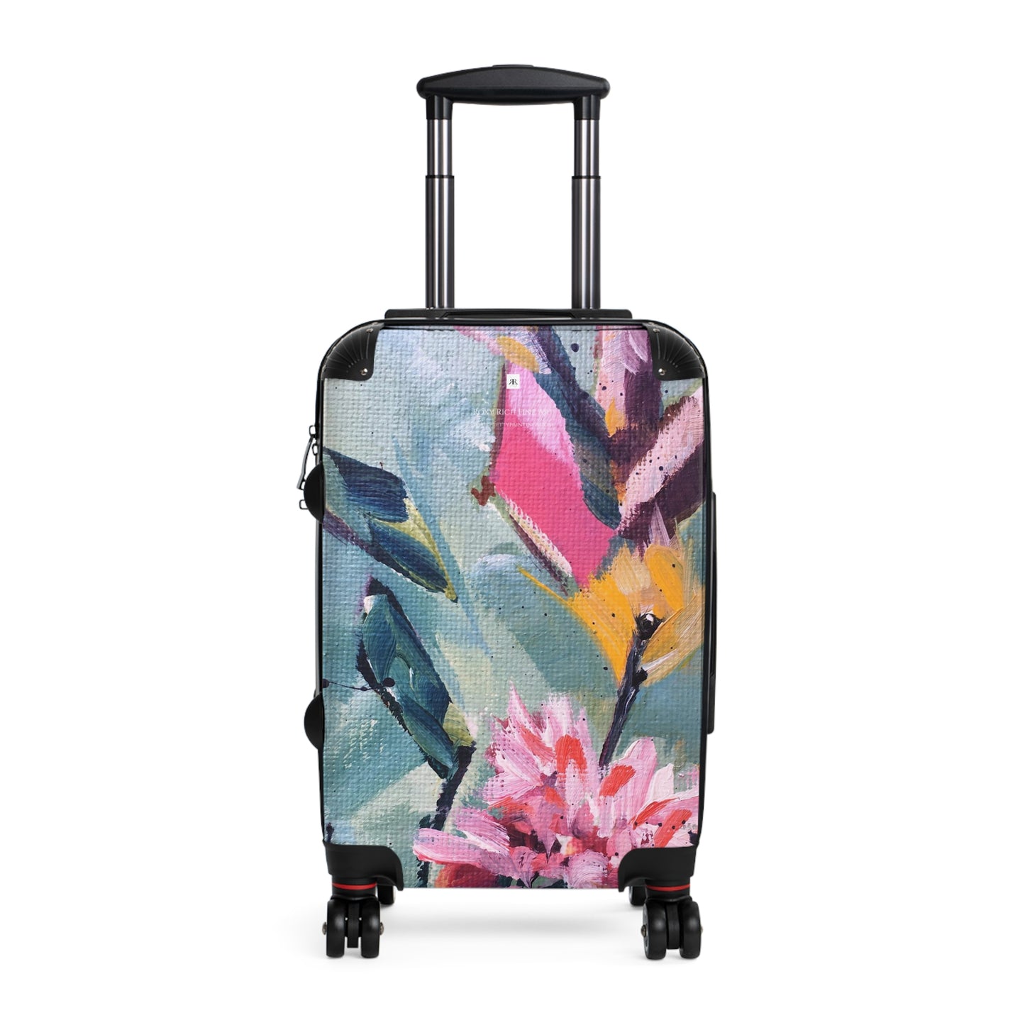 Pink Hummingbird Carry on Suitcase