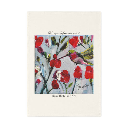 Hotlips Hummingbird Organic Vegan Cotton Tea Towel