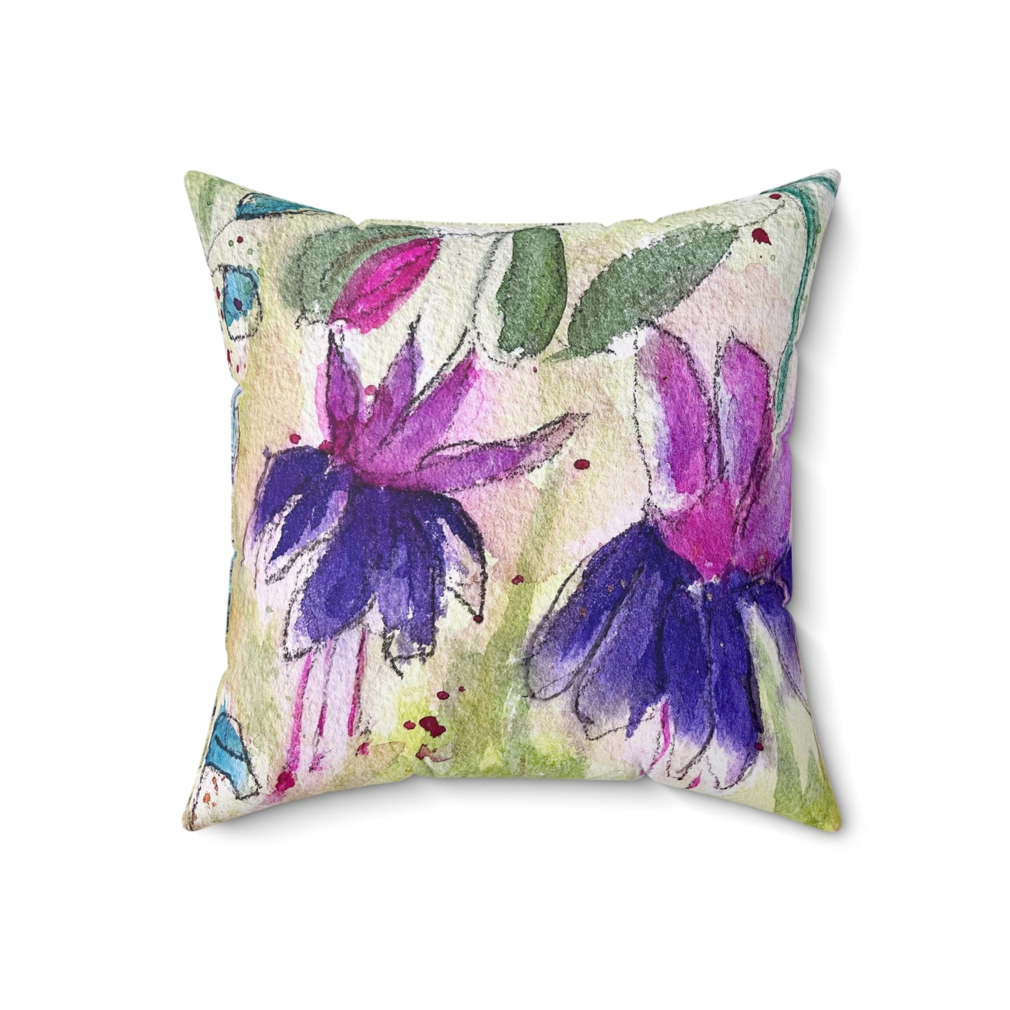 Fuchsias Indoor Spun Polyester Square Pillow