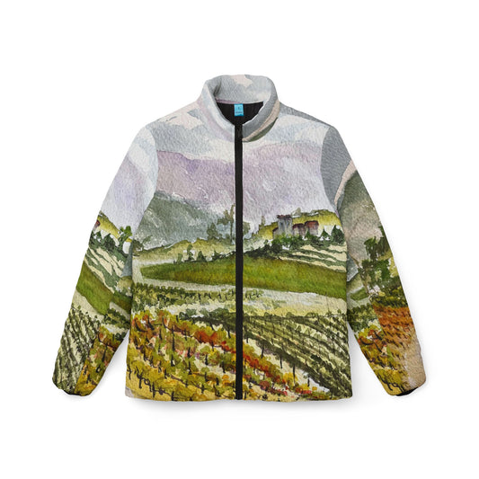 Women's Puffer Jacket - Road Down from The Villa-GBV