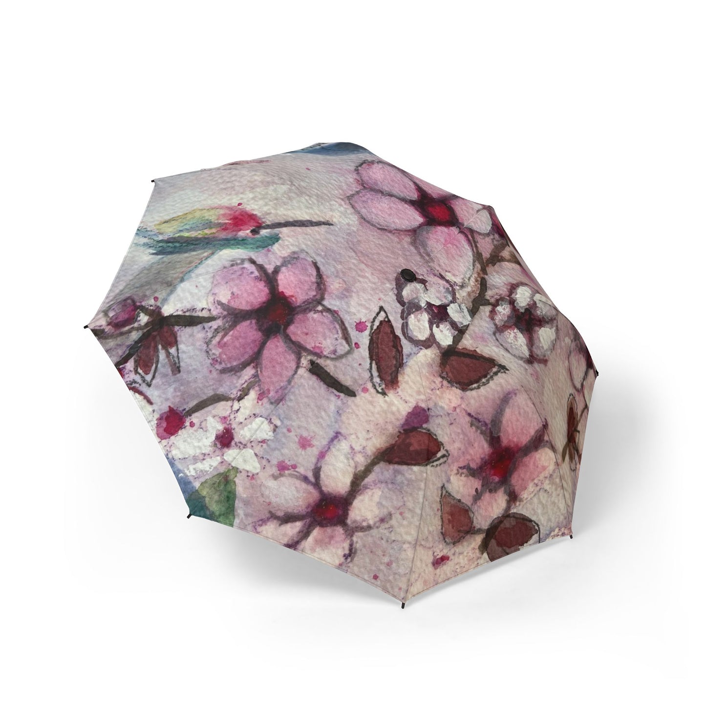 Umbrella- Hummingbird in Cherry Blossoms