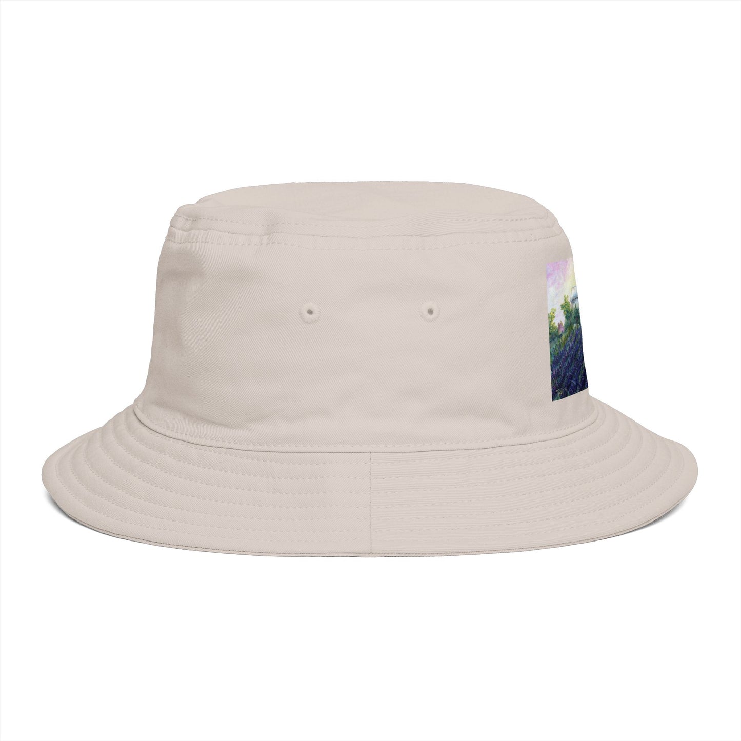 Roxy Rich Fine Art -Girl in a Lavender Field - Stylish Durable Bucket Hat
