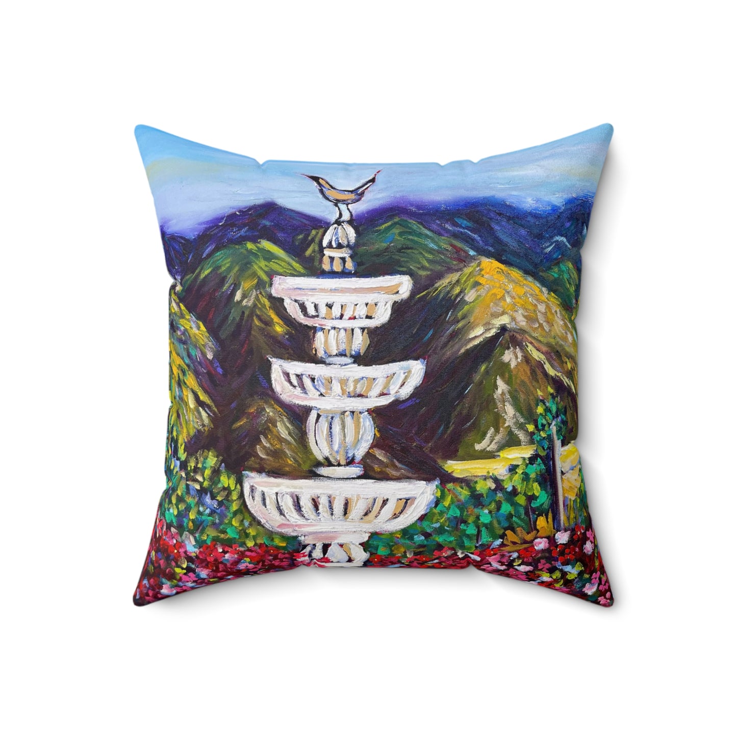 Fountain Vista at GBV Indoor Spun Polyester Square Pillow