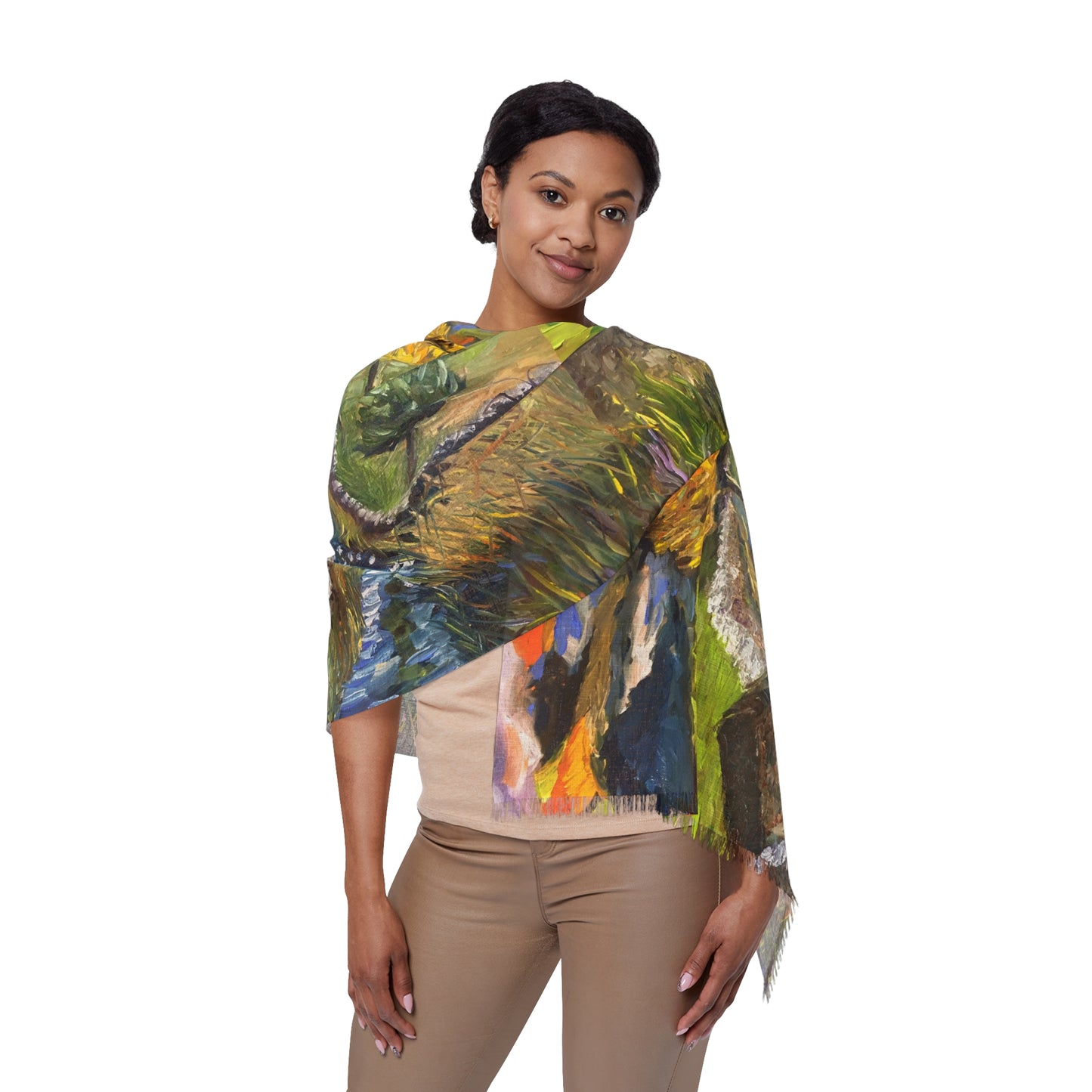 Colorful Scarf — Artistic Lightweight Neck Wrap-  Yorkshire Dales