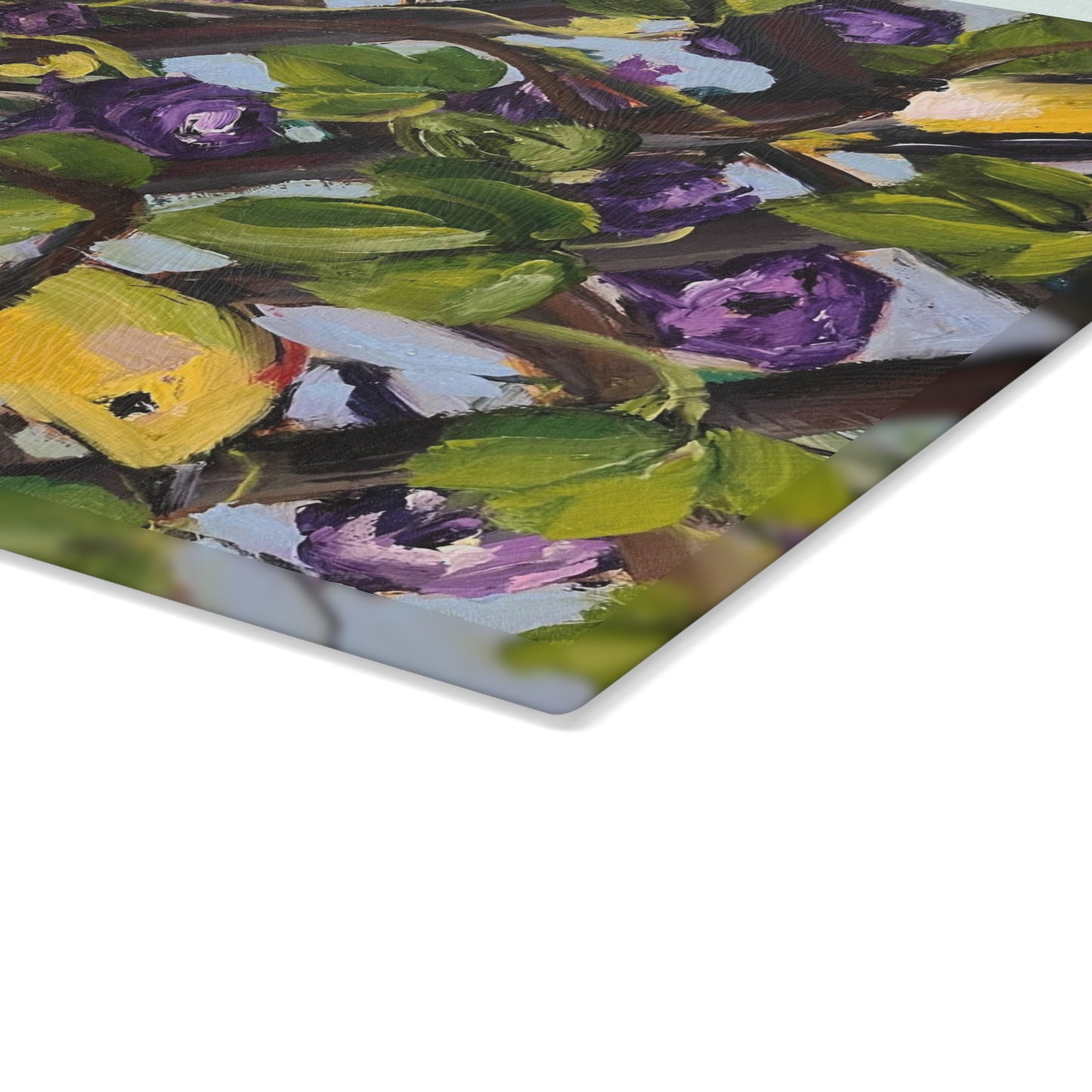 Birds on the Lattice Glass Cutting Board