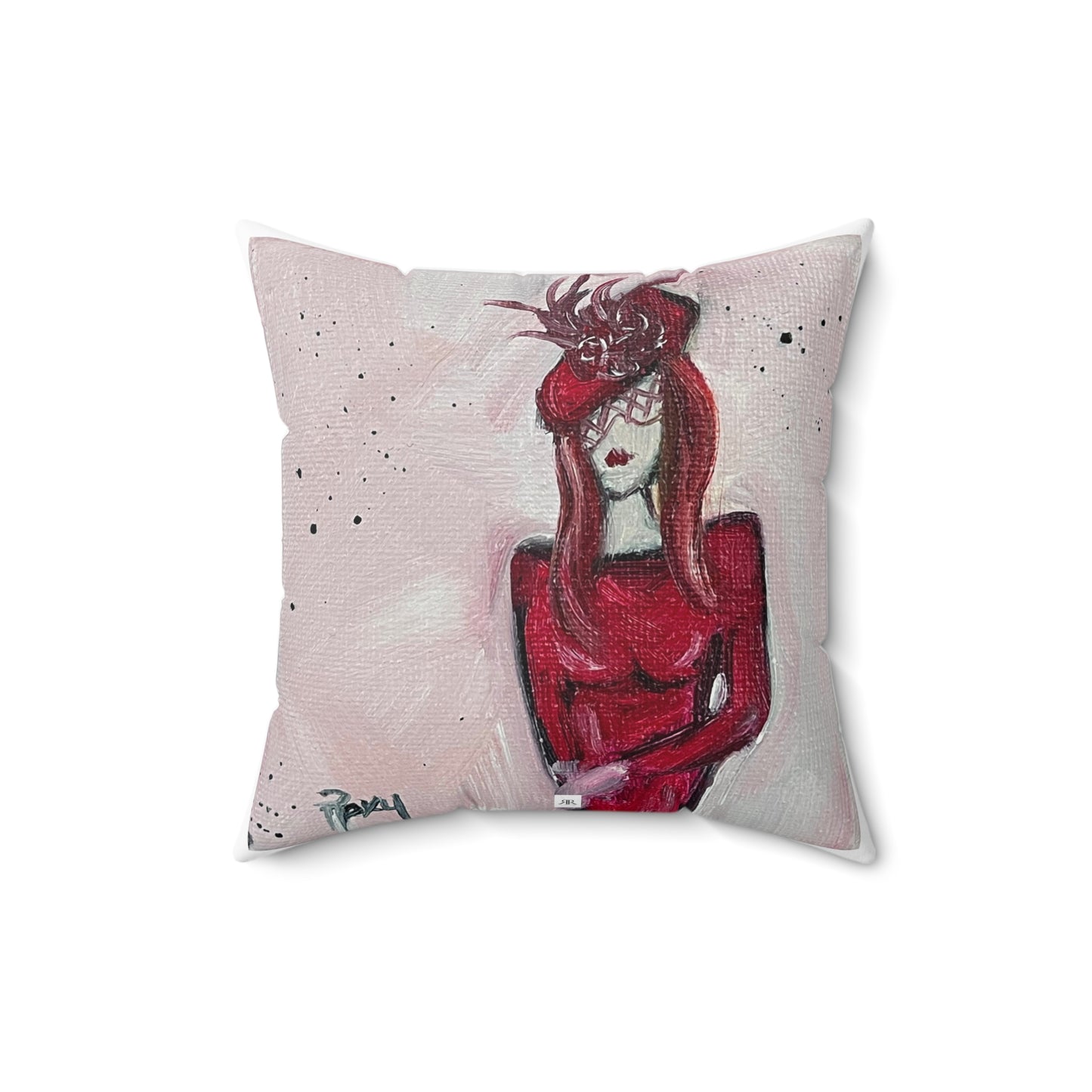 Fascinating in Red Indoor Spun Polyester Square Pillow