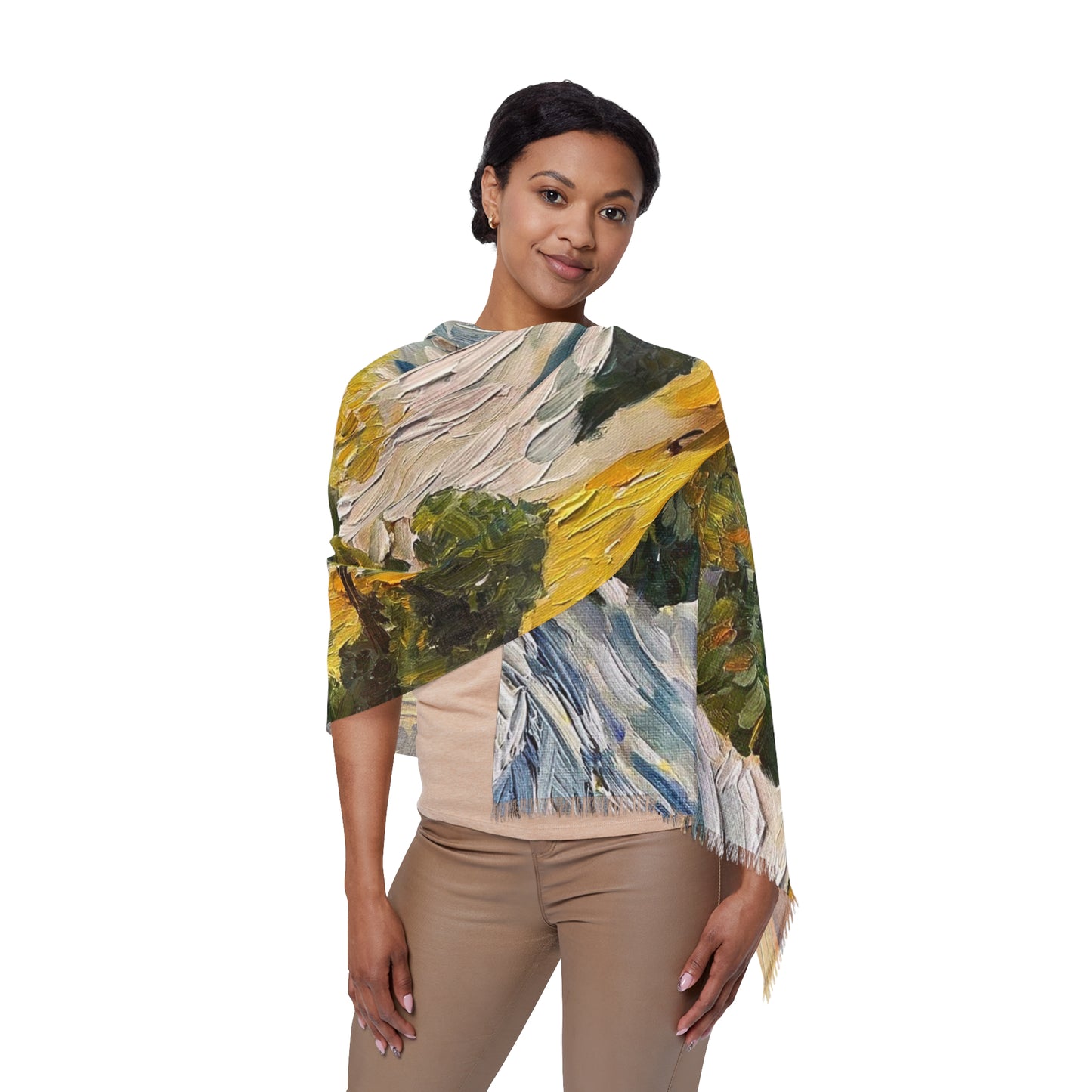 Colorful Scarf — Artistic Lightweight Neck Wrap-  Sunny Day