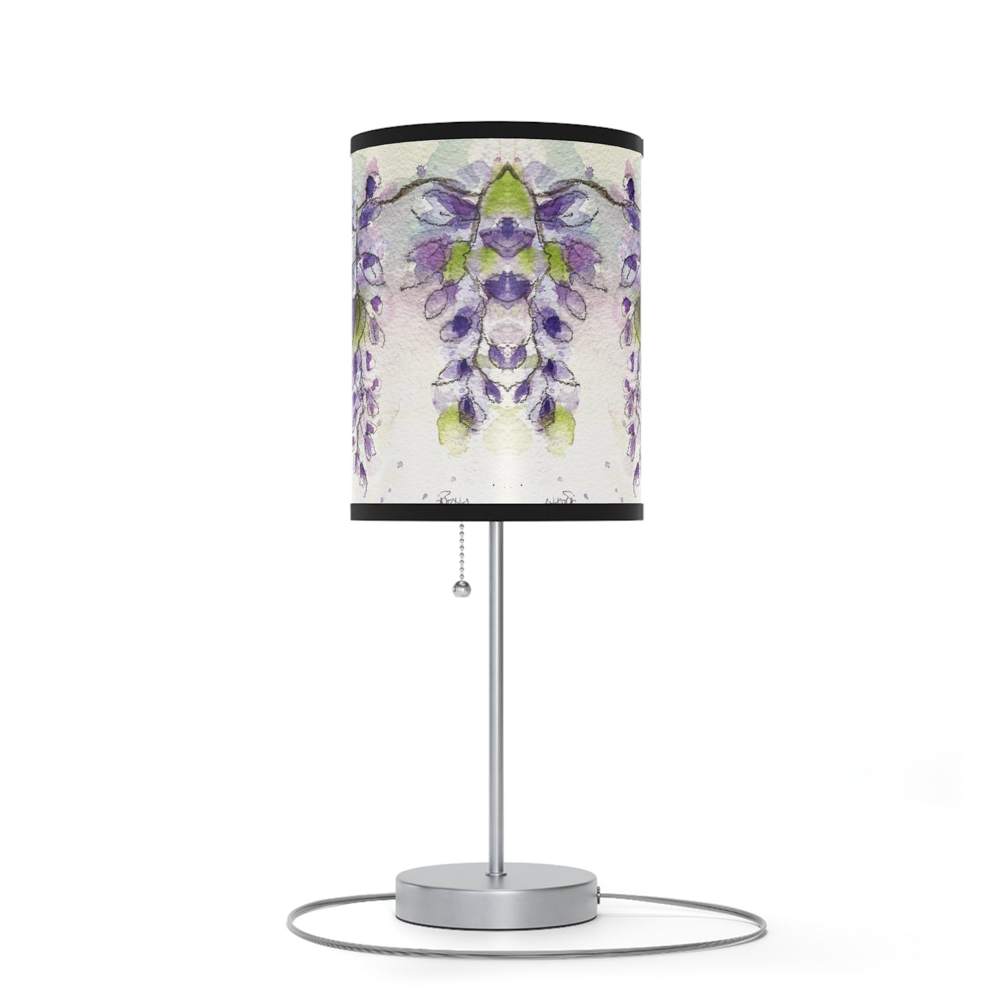 Lampe Wisteria aquarelle florale en vrac sur un support, prise US|CA