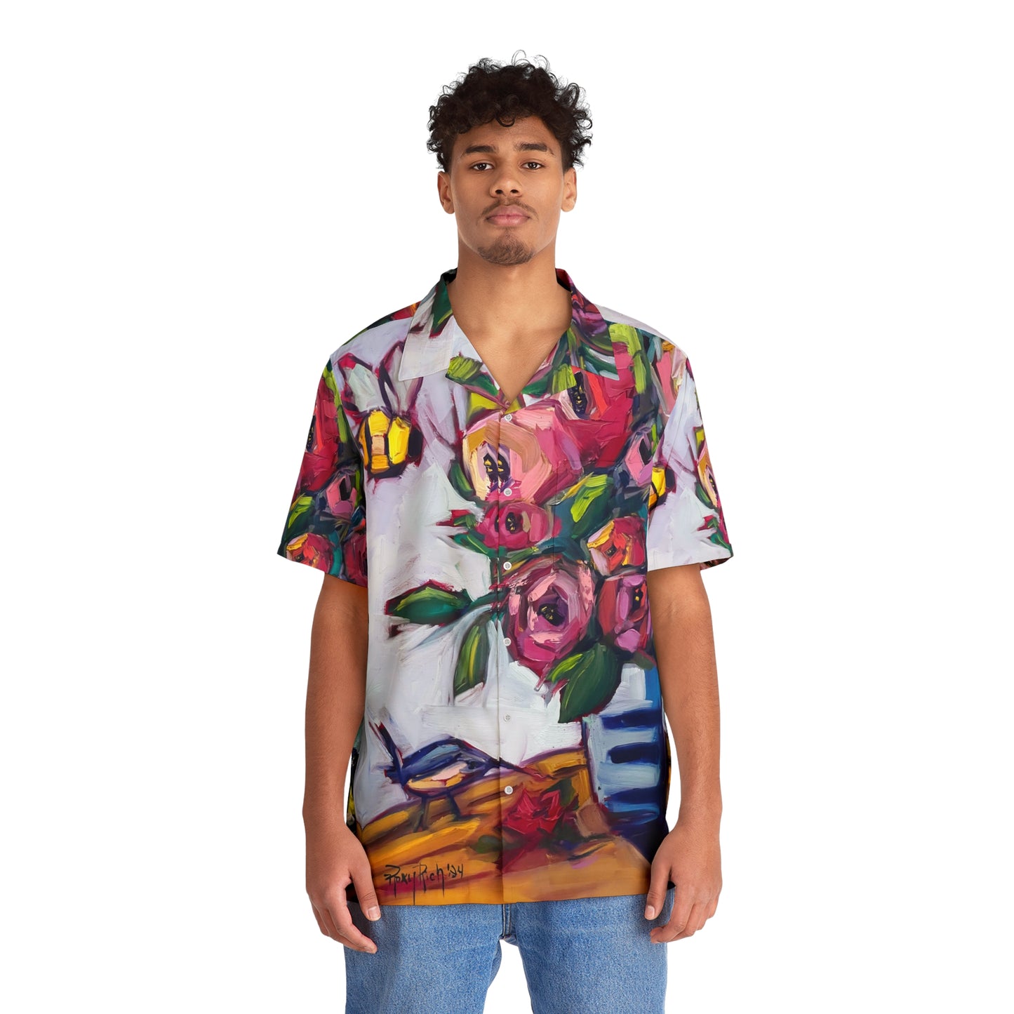 Bee Blooms Men's Hawaiian Shirt