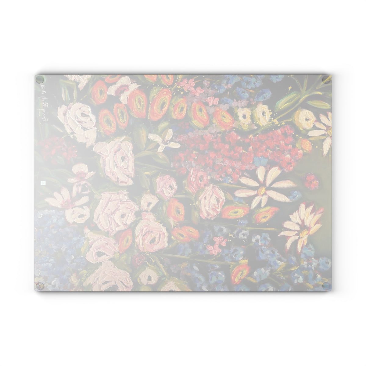 Glass Cutting Board-Moonlight Meadow