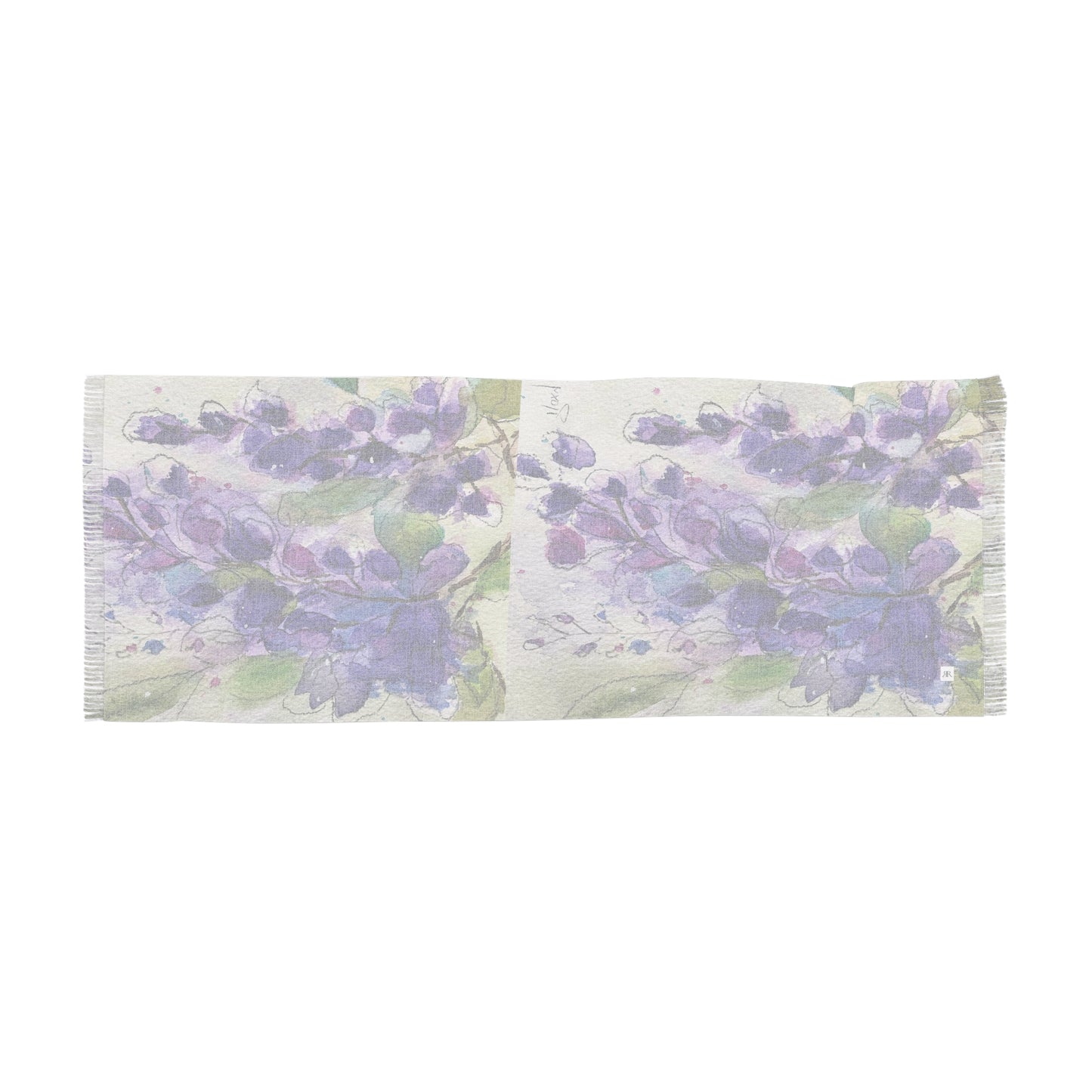 Colorful Scarf — Artistic Lightweight Neck Wrap- Purple Wisteria