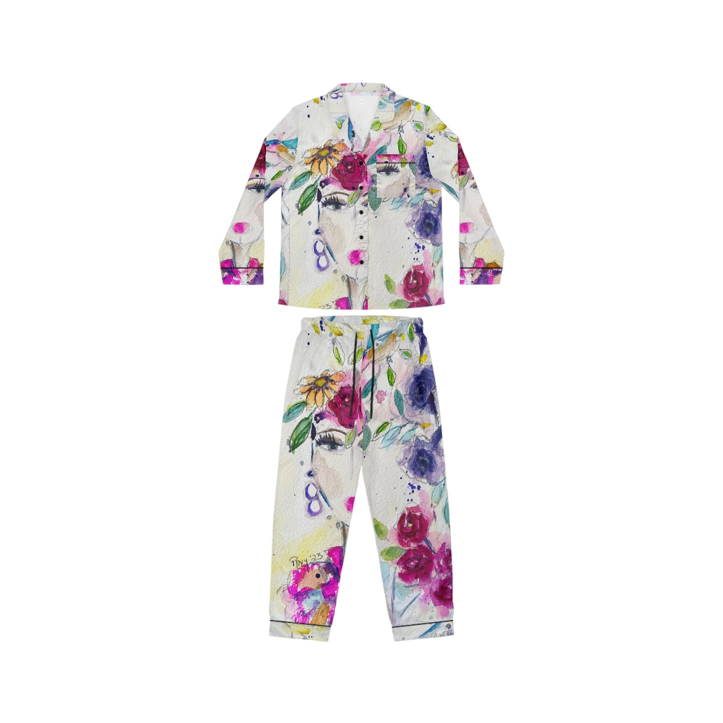 Satin Pajamas - Haute Couture Hummingbird