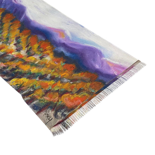 Colorful Scarf — Artistic Lightweight Neck Wrap- Misty Vines-Temecula