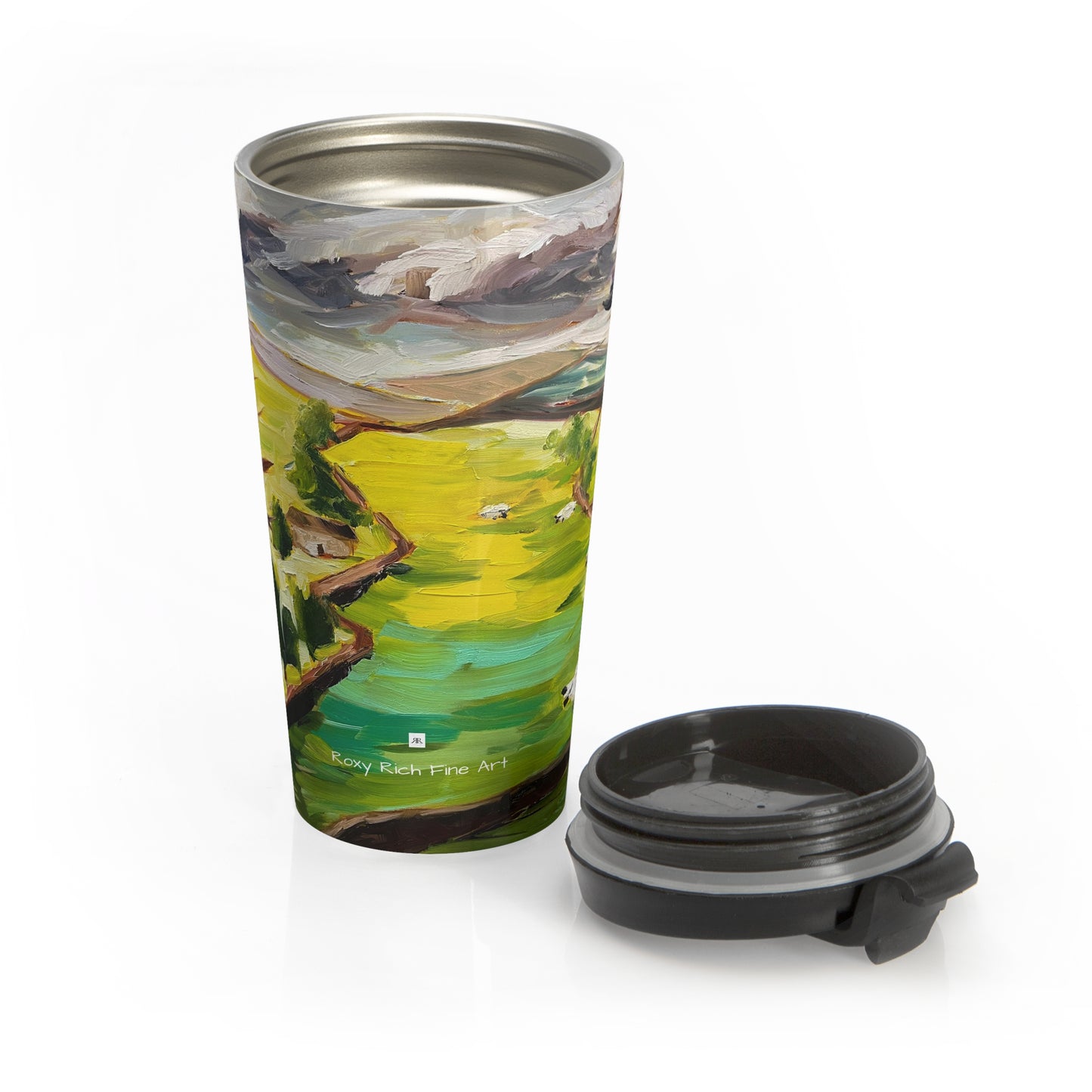 Jour de tempête dans le Yorkshire Tasse de voyage en acier inoxydable