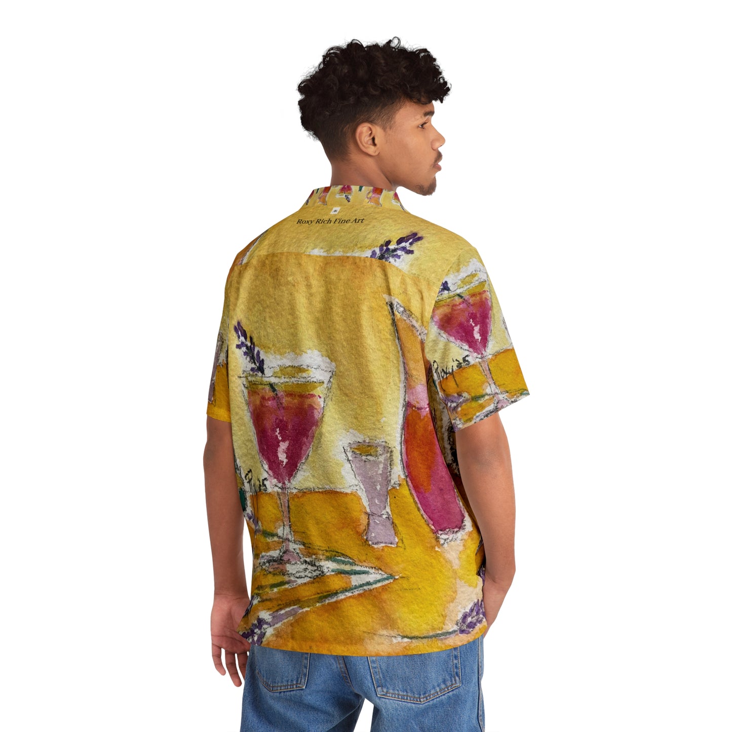 Men's Hawaiian Shirt- Prosecco & Lavender Cocktails