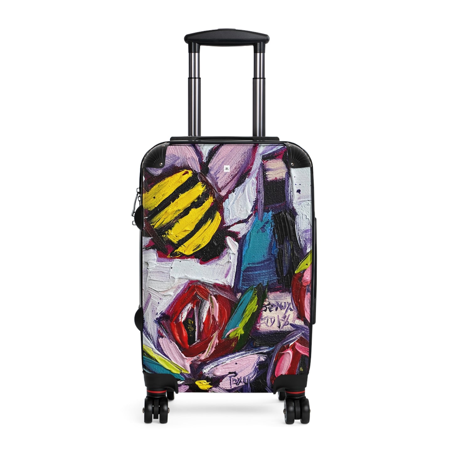 Bee Happy Bee Wine and Roses Carry on Suitcase (Choose from 3 sizes)