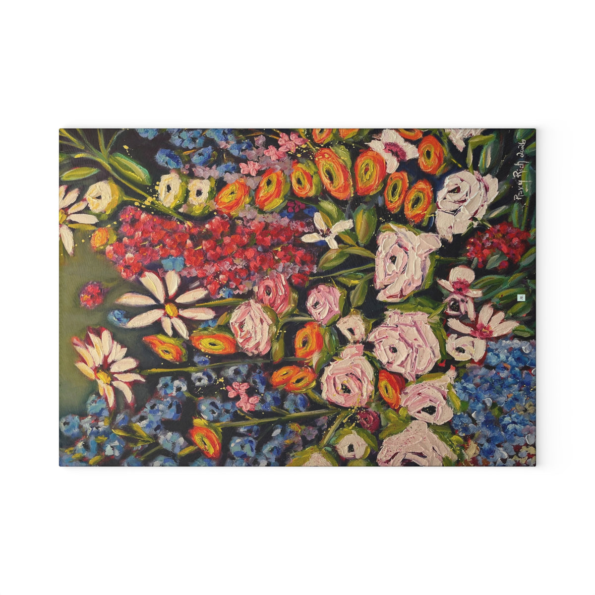 Glass Cutting Board-Moonlight Meadow