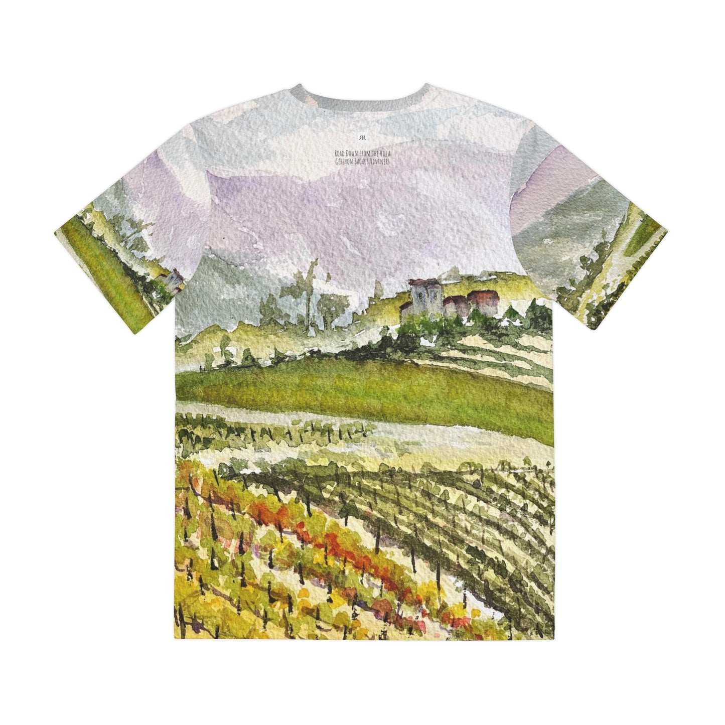 Men's Poly Tee - Road Down from the Villa- Gershon Bachus Vintners