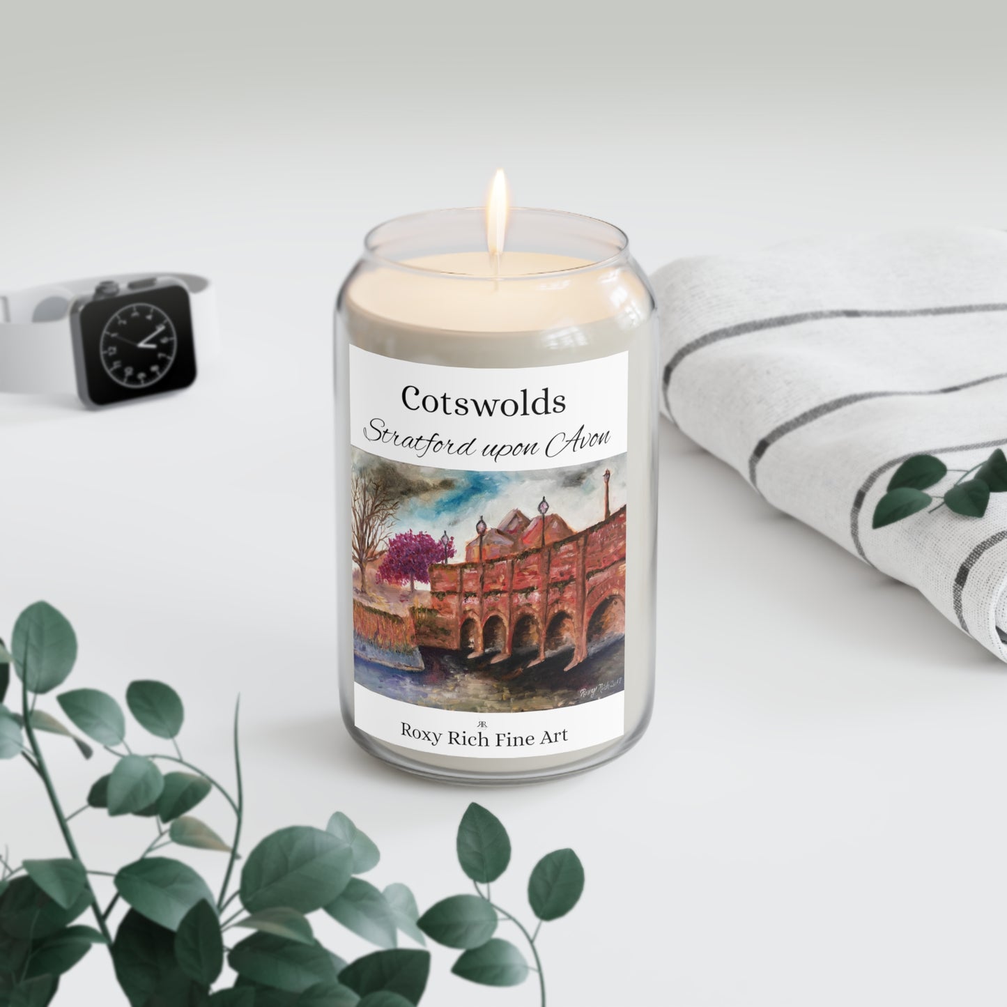 Stratford Upon Avon Tramway Bridge Cotswolds Scented Candle, 13.75oz