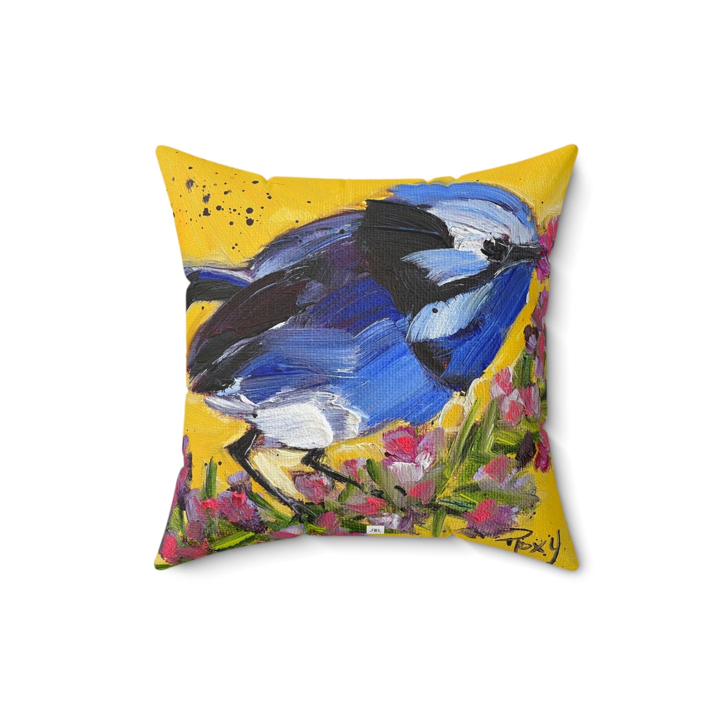 Splendid Fairy Wren Indoor Spun Polyester Square Pillow