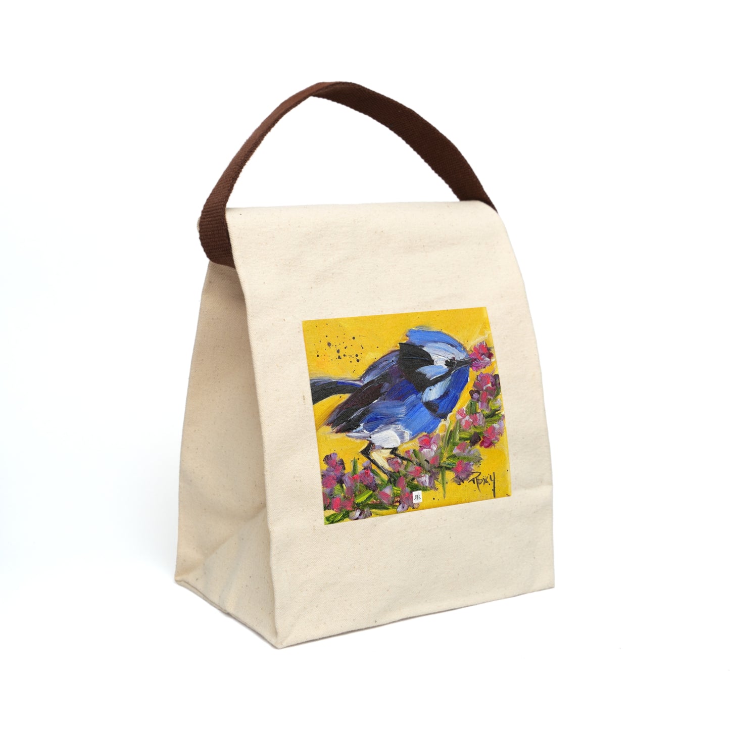 Splendid Fairy Wren in Rosemary Canvas Lunch Bag With Strap