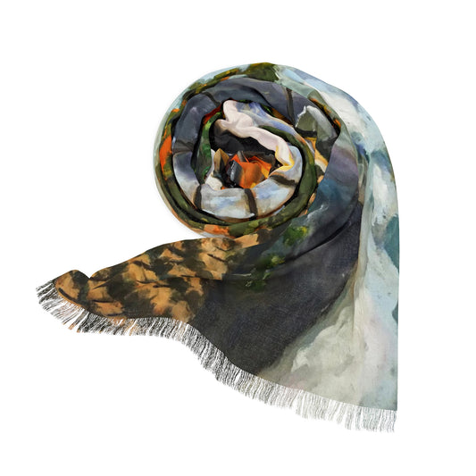 Colorful Scarf — Artistic Lightweight Neck Wrap-  Summer Vines