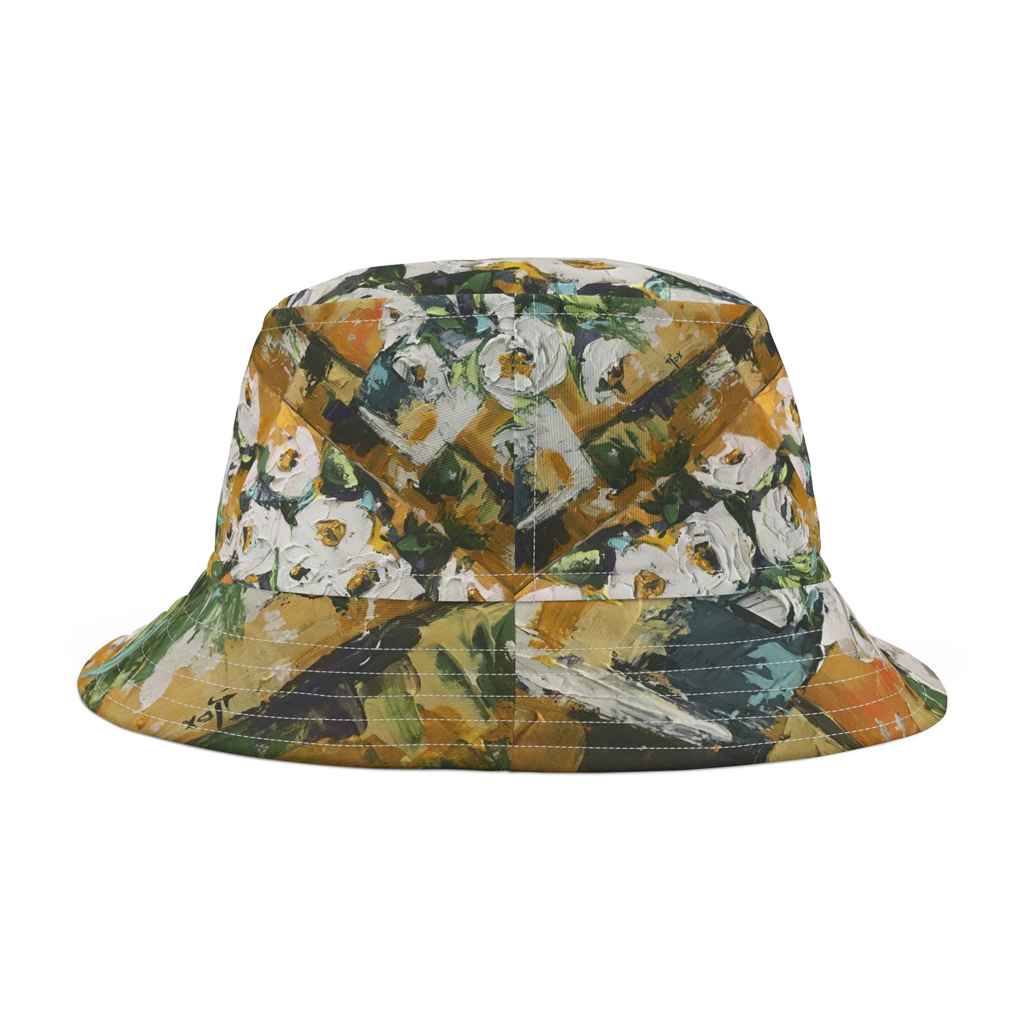 Shabby Roses Gold Bucket Hat