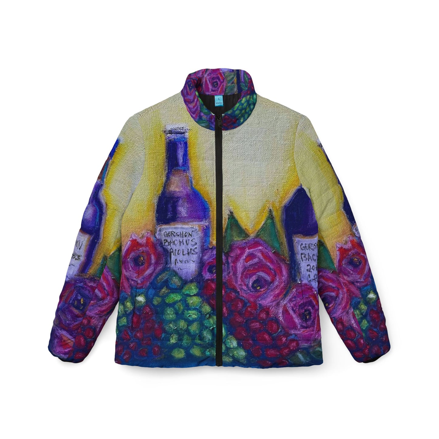 Women's Puffer Jacket - Roxy Rich Fine Art -GBV Wine and Roses