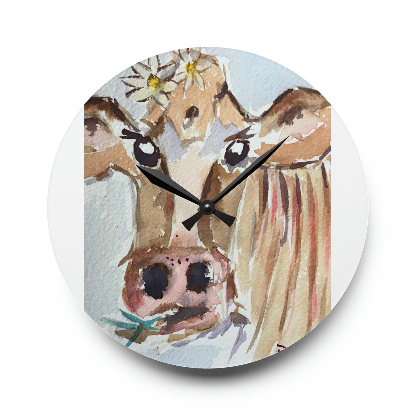 Daisy Mae Cow Acrylic Wall Clock