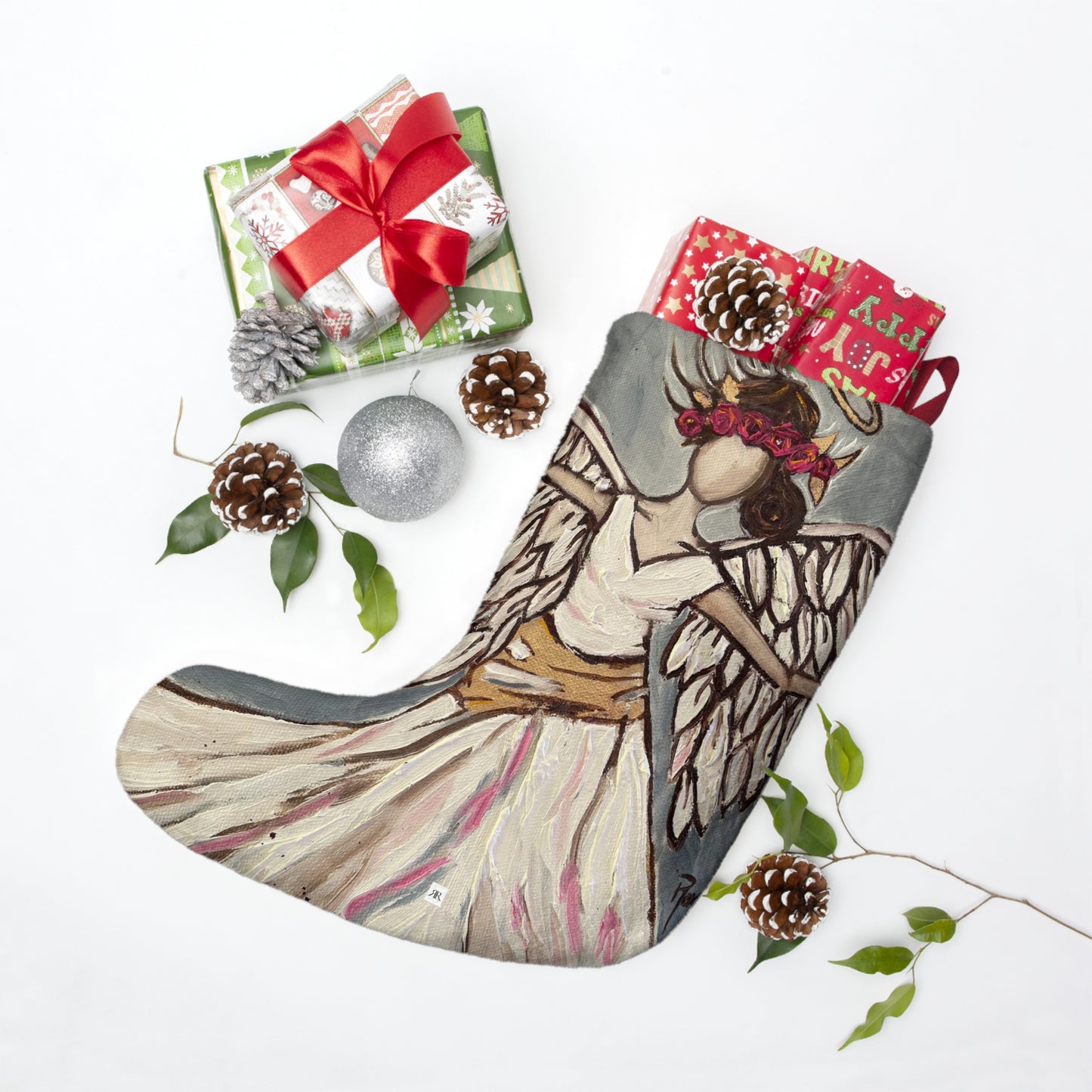 Angel Rising Christmas Stocking