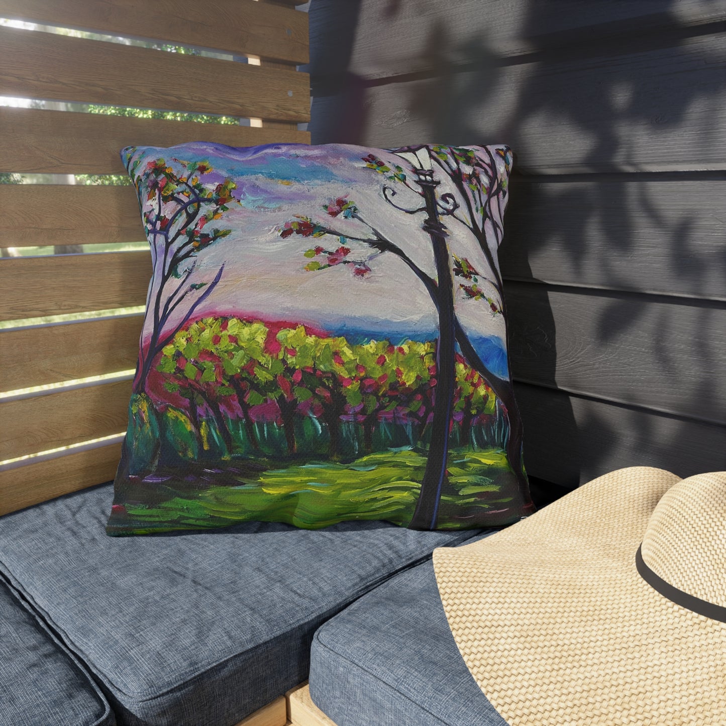 Sundown in Surrey at Stanhill Court Outdoor Pillows